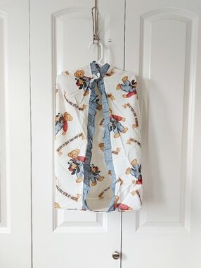 Blue Jean Teddy Diaper Stacker Nursery Decor Cottagecore 80s 90s Dundee